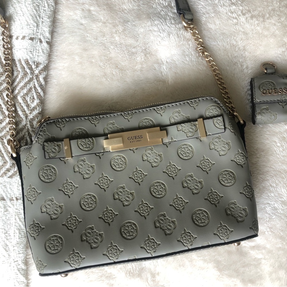 Guess Cross Body Purse Green